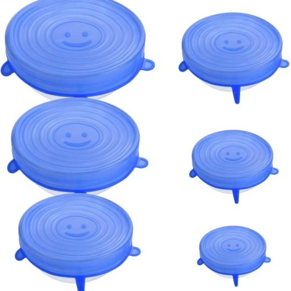 VINAR 6 Pcs Silicone Lid Cover Silicon Lids Kitchenware 15 inch Lid Set