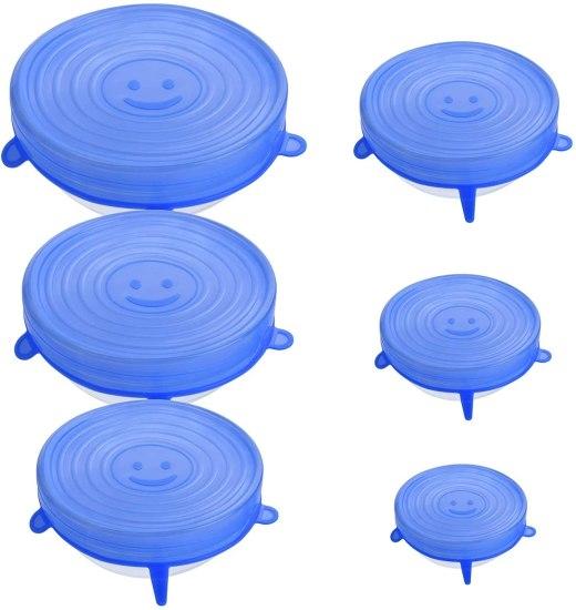 VINAR 6 Pcs Silicone Lid Cover Silicon Lids Kitchenware 15 inch Lid Set