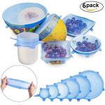 VINAR 6 Pcs Silicone Lid Cover Silicon Lids Kitchenware 15 inch Lid Set